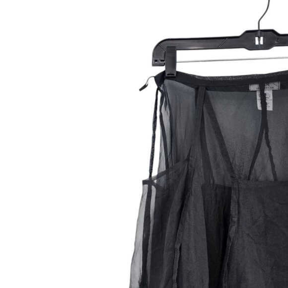 TIAR Women's 100% Silk Lightweight Layered Goth Whimsical Maxi Skirt - M - Picture 2 of 8